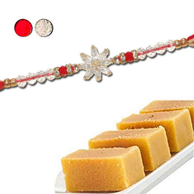 "RAKHIS -AD 4570 A (Single Rakhi),500gms of Milk Mysore Pak - Click here to View more details about this Product